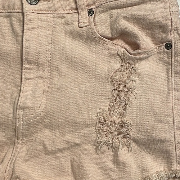 Eunina Lulu High Rise Cut Off Shortie Distressed Shorts - Picture 6 of 7